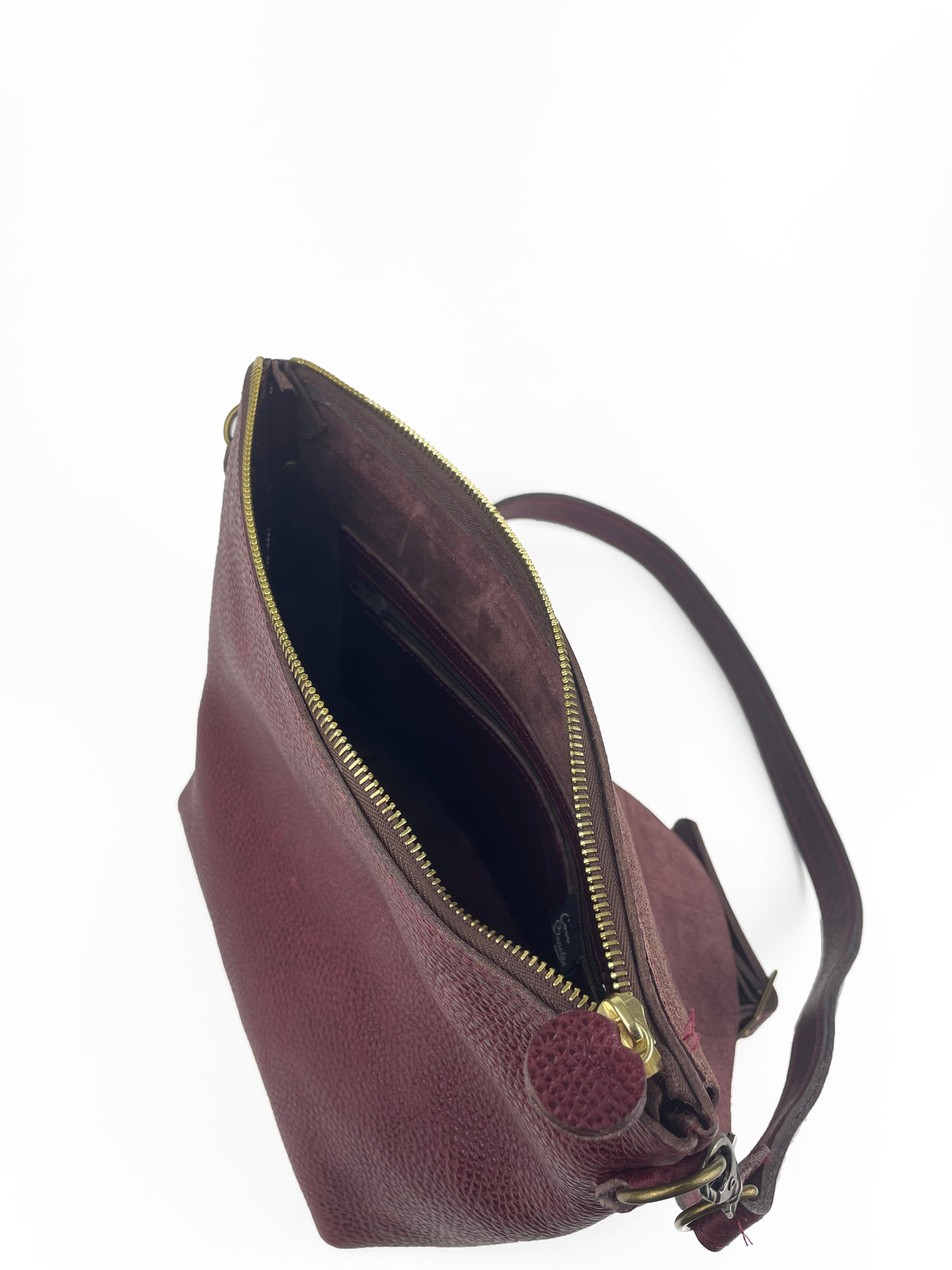 Petal Bag in Dark Scarlet leather