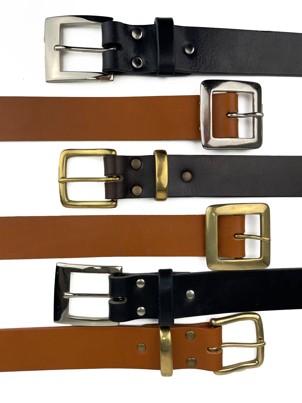 Saddlery Hide Belt in Black Leather