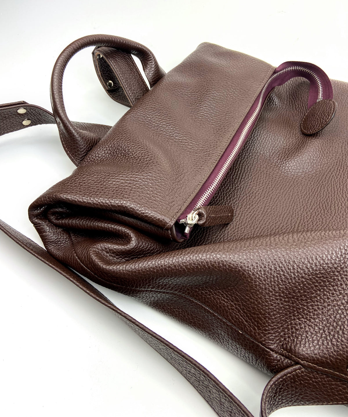 Nancy Rucksack in Black Pebble Leather