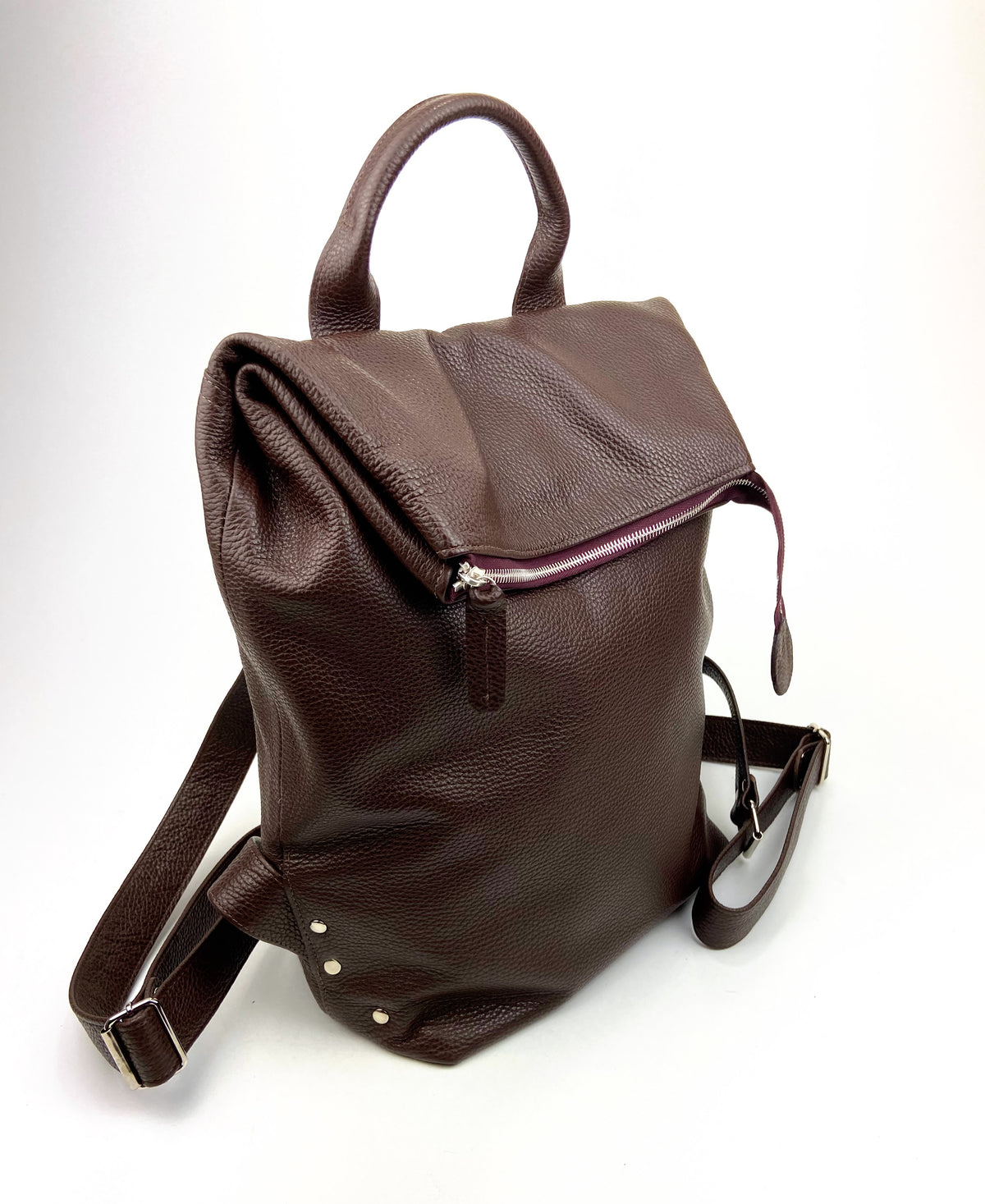 Nancy Rucksack in Black Pebble Leather