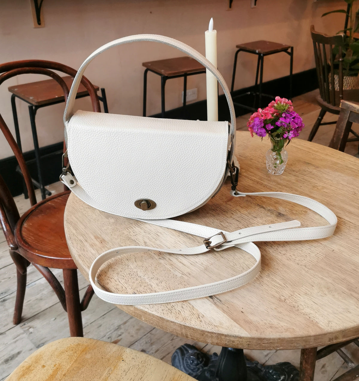 Selene bag in Italian pebble leather