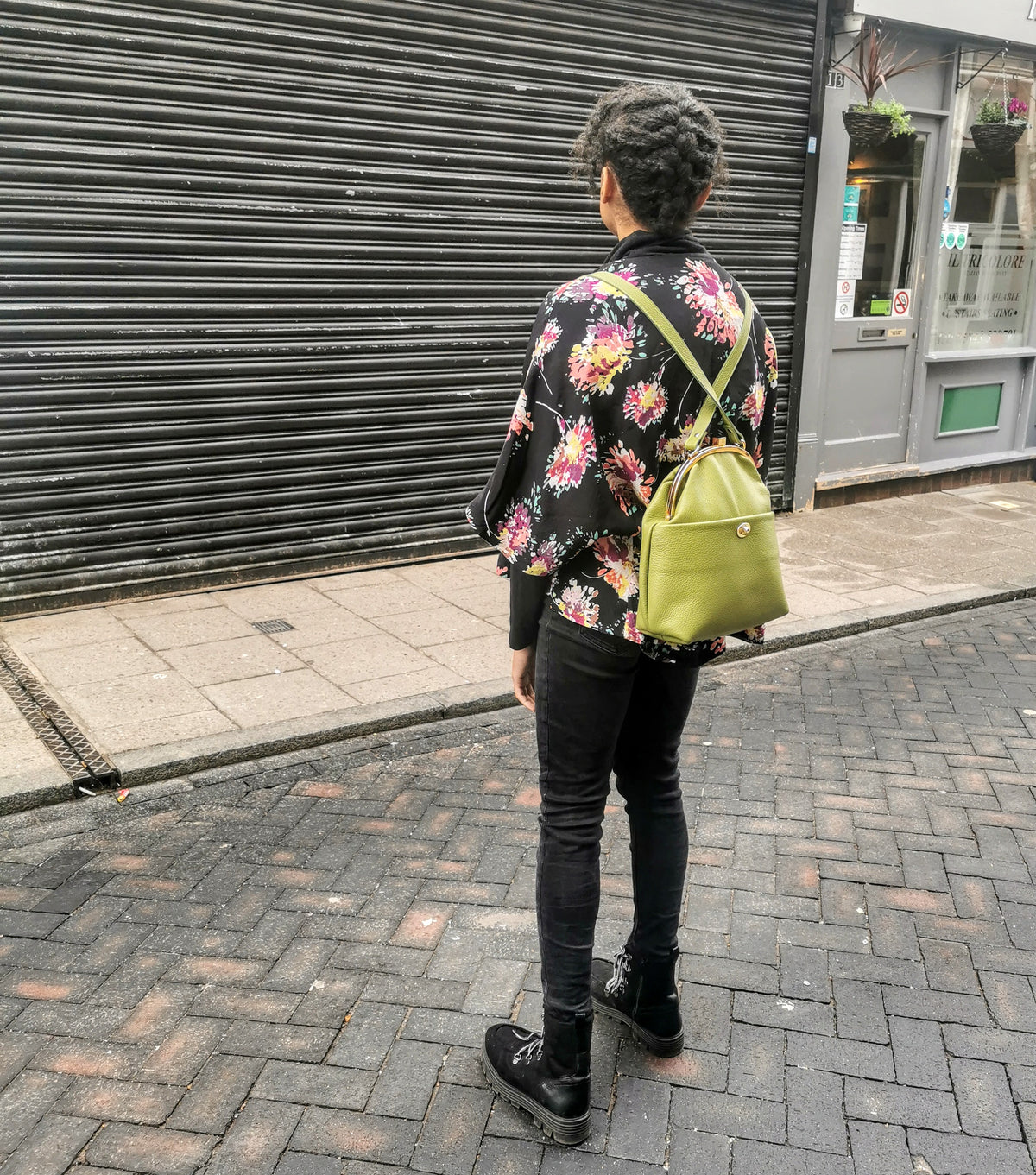 Emma rucksack in apple green