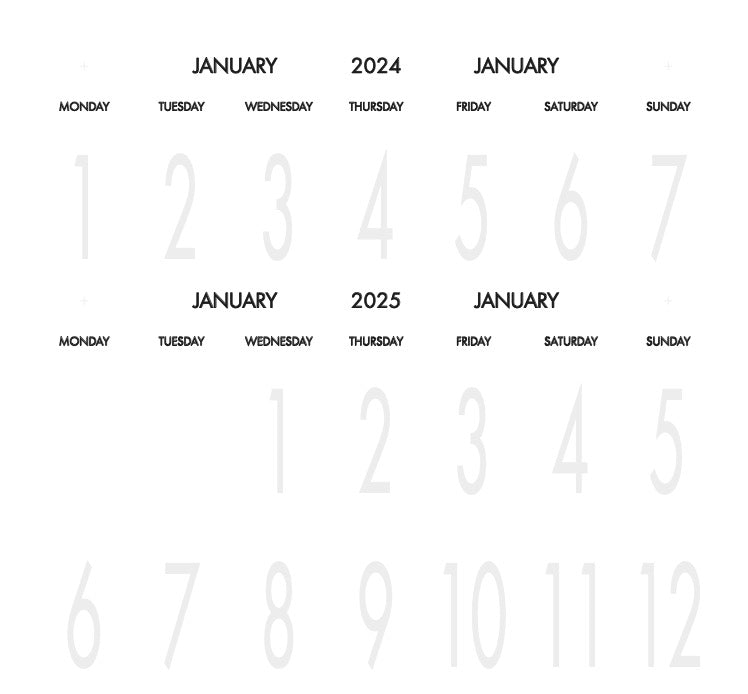 Wall Calendar Refill Pads for 2024. 2025 pads also available
