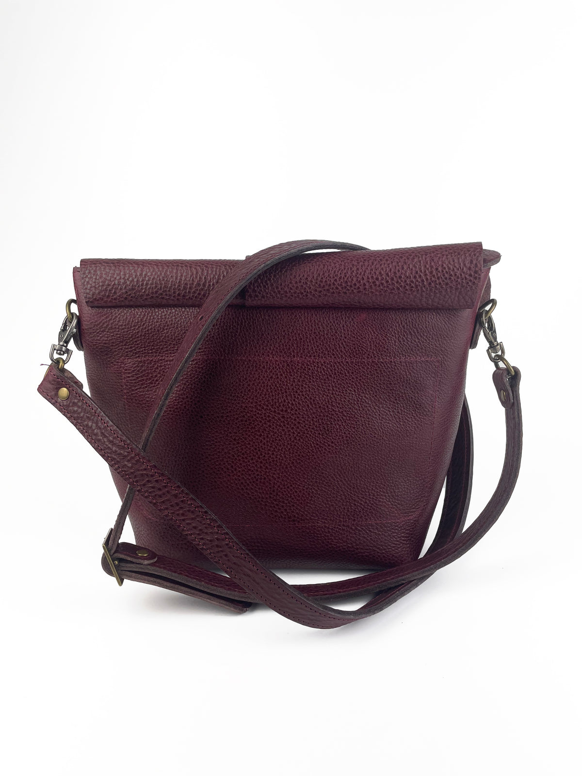 Petal Bag in Dark Scarlet leather